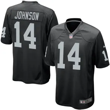 Nike Tyler Johnson Men's Game Las Vegas Raiders Black Team Color Jersey