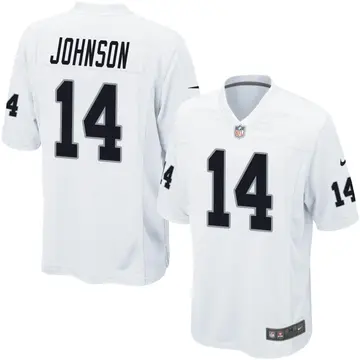 Nike Tyler Johnson Men's Game Las Vegas Raiders White Jersey