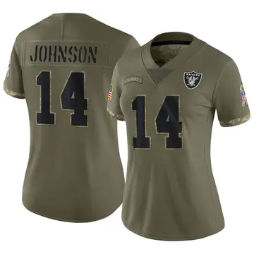 Nike Tyler Johnson Women's Limited Las Vegas Raiders Olive 2022 Salute To Service Jersey