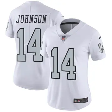 Nike Tyler Johnson Women's Limited Las Vegas Raiders White Color Rush Jersey