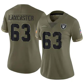 Nike Tyler Lancaster Women's Limited Las Vegas Raiders Olive 2022 Salute To Service Jersey