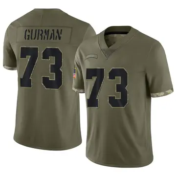 Nike Vitaliy Gurman Men's Limited Las Vegas Raiders Olive 2022 Salute To Service Jersey