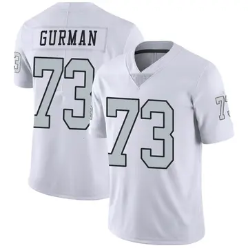 Nike Vitaliy Gurman Men's Limited Las Vegas Raiders White Color Rush Jersey