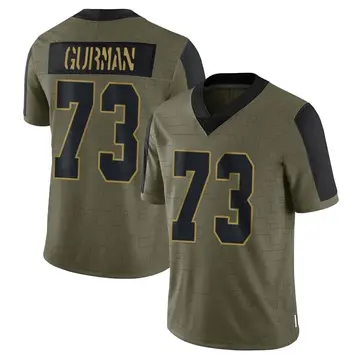 Nike Vitaliy Gurman Youth Limited Las Vegas Raiders Olive 2021 Salute To Service Jersey