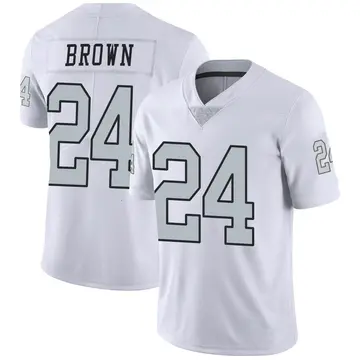Nike Willie Brown Youth Limited Las Vegas Raiders White Color Rush Jersey
