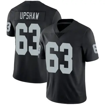 Nike Wilson Gene Upshaw Men's Limited Las Vegas Raiders Black Team Color Vapor Untouchable Jersey