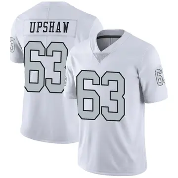 Nike Wilson Gene Upshaw Men's Limited Las Vegas Raiders White Color Rush Jersey