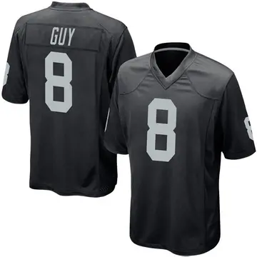 Nike Wilson Ray Guy Men's Game Las Vegas Raiders Black Team Color Jersey
