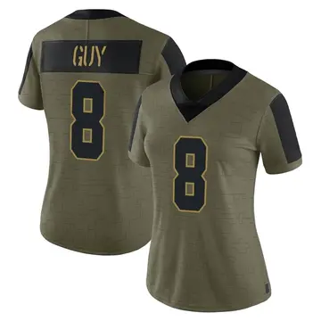 Nike Wilson Ray Guy Women's Limited Las Vegas Raiders Olive 2021 Salute To Service Jersey
