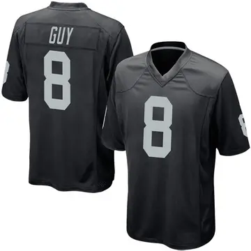 Nike Wilson Ray Guy Youth Game Las Vegas Raiders Black Team Color Jersey