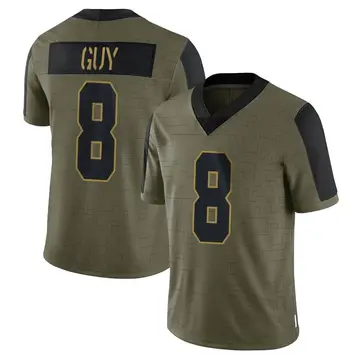 Nike Wilson Ray Guy Youth Limited Las Vegas Raiders Olive 2021 Salute To Service Jersey
